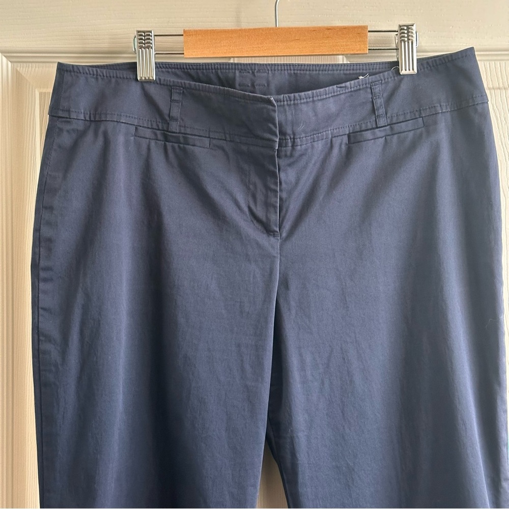 LOFT Navy Blue Marisa Ankle Pants Women’s Size 10 Petite - Picture 3 of 6